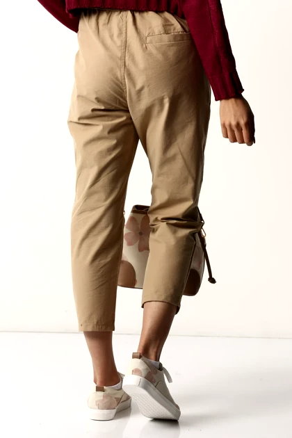 شلوار کتان پیلی دار زنانه