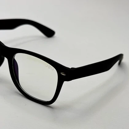 فریم عینک طبی مستطیلی مشکی انتی رفلکس و یووی 400 سبک