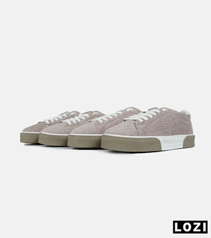 کفش کتانی مردانه قهوه ای سفید PULL & BEAR مدل 7447