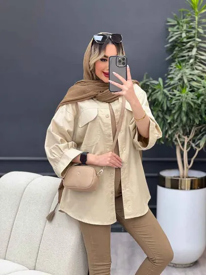 مانتو کتان شومیزی دلسا