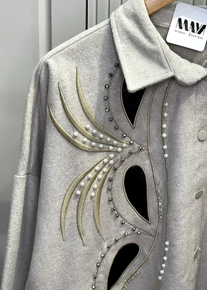 شومیز فوتر نگین دوزی