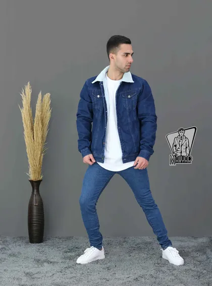 کاپشن جین آبی تیره PAZZO