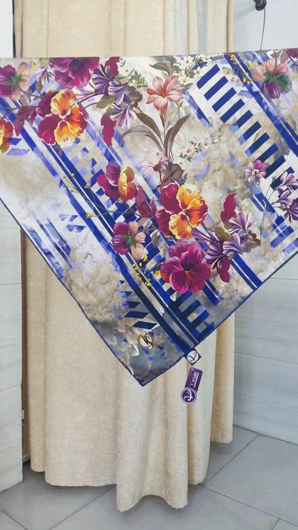 روسری زنانه مجلسی ساتن