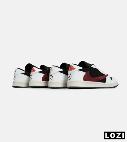 کفش کتانی مردانه قهوه ای سفید مشکی زرشکی NIKE travis scott