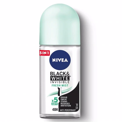 رول ضد تعریق زنانه نیوآ مدل Black &White Fresh Mist 48H حجم 50ml