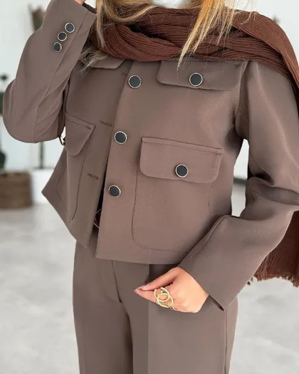 کراپ کت و شلوار سورین کد 2652