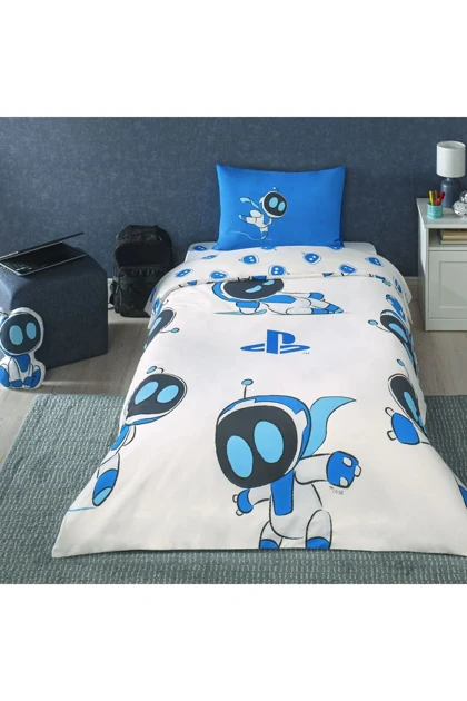 سرویس روتختی یک نفره Taç مدل Playstation Astrobot پنبه - چندرنگ