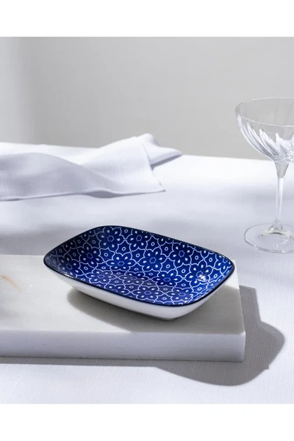 بشقاب سرو Madame Coco مدل Reve Bleu Mais Bone China - چندرنگ