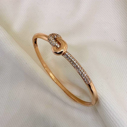 بنگل ژوپینگ طرح «پیوند ابدی» | قفل‌دار با تزئینات برلیان اتمی