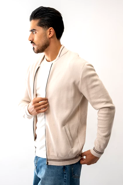 سویشرت بافت یقه خلبانی مردانه