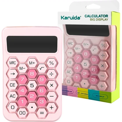 ماشین حساب 12 رقمی کاریودا Karuida مدل KK-2277 دکمه برجسته شش ضلعی