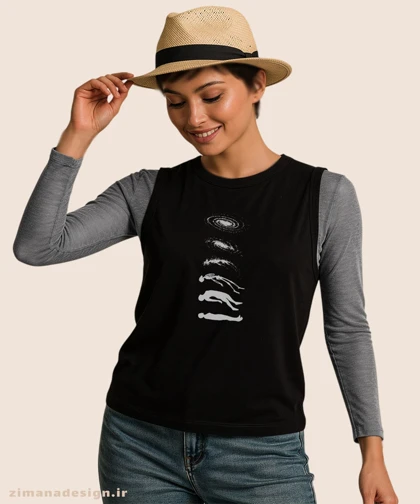 تاپ مردانه و زنانه طرح سفر به بینهایت