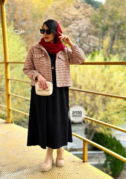 ست پیراهن مانتویی و کت شانل1