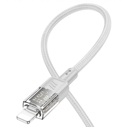 کابل لایتنینگ هوکو HOCO مدل U129 Spirit شدت جریان 2.4 آمپر 1.2 متری