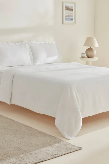 سرویس روتختی دو نفره Karaca Home مدل White Collection Felves پنبه‌ای - سفید
