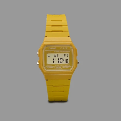 ساعت کاسیو یونیسکس زرد Casio F91-W Unisex Yellow
