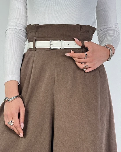 دامن شلواری کمر پیلی کد 170019