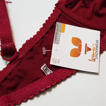 سوتین زنانه فنردار زرشکی کد 5044