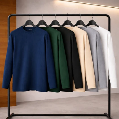 بلوز مردانه آستین بلند سفید مدل Atra