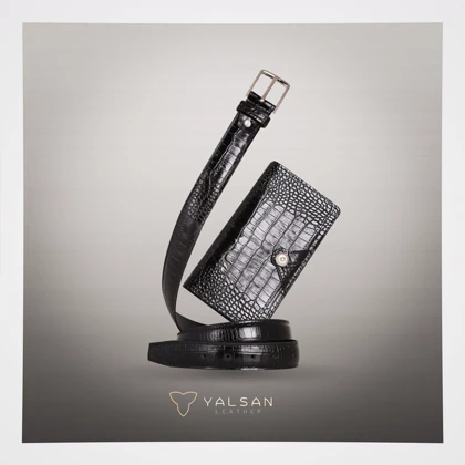 ست هدیه مردانه چرم یلسان مدل رادیس کد CHN-KAYA-GC-026