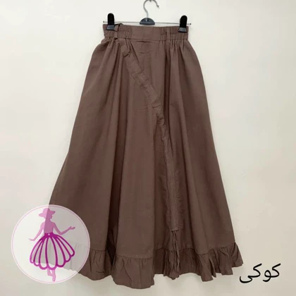 دامن لینن گتی بلند در رنگبندی متنوع(کد1454)