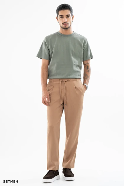 تیشرت مردانه ژاکارد یقه گرد