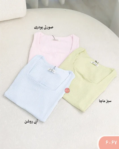 تاپ کرکره ای یقه خشتی 6067