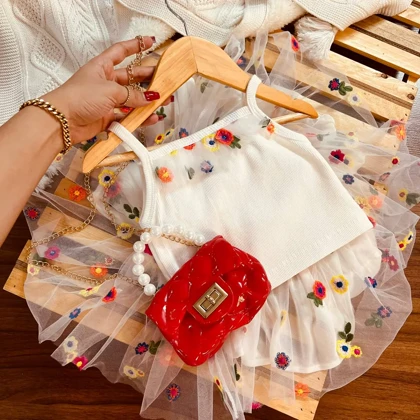 ست تاپ دامن گلدوزی