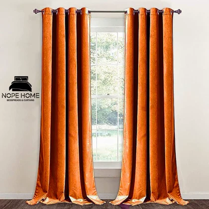 پرده آماده مخمل ویولت