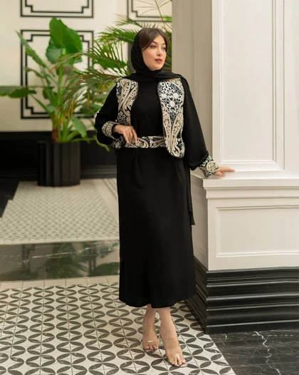 سه تیکه مزونی مجلسی (وست پیراهن کمربند)
