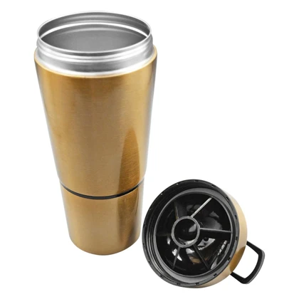 شیکر دو تیکه استیل مدل Diamond ظرفیت 0.6 لیتر