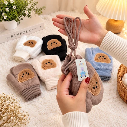 دستکش وارداتی تدی بچگانه