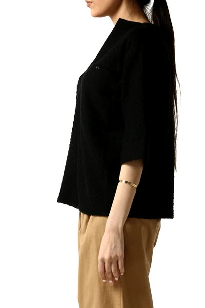 شومیز جیب مخفی یقه برگردان زنانه