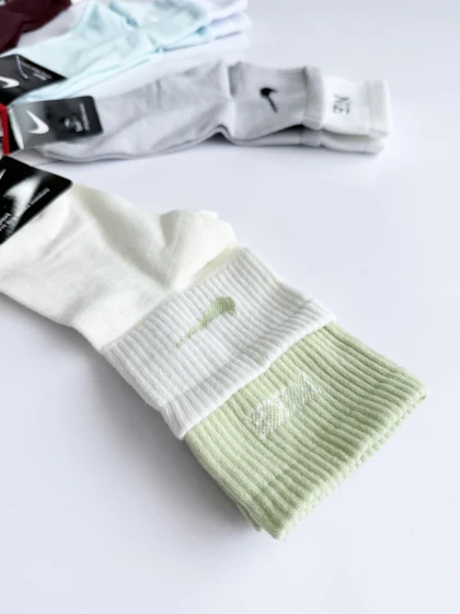 جوراب نیم ساق زنانه نخ پنبه دوکش نایک Nike