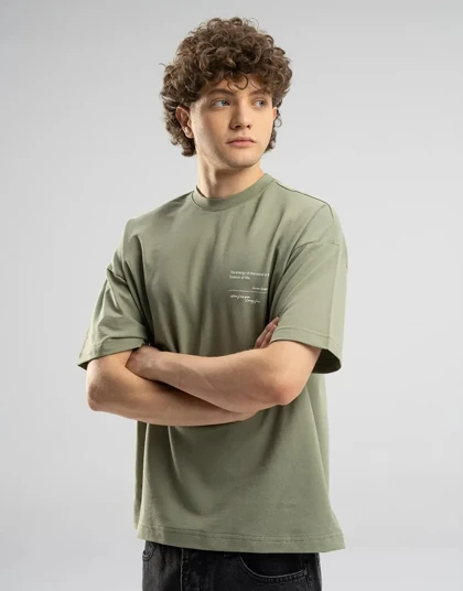 اورسایز آستین کوتاه پیش چاپدار