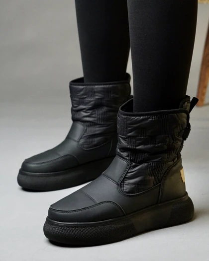 کفش زمستانی زنانه نیم بوت کاپشنی پشت بندی (برند یرفا)