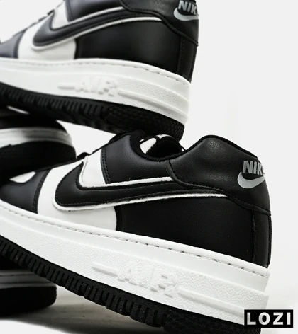 کفش کتانی بزرگ پا مشکی سفید نایک NIKE AIR FORCE مدل 4765