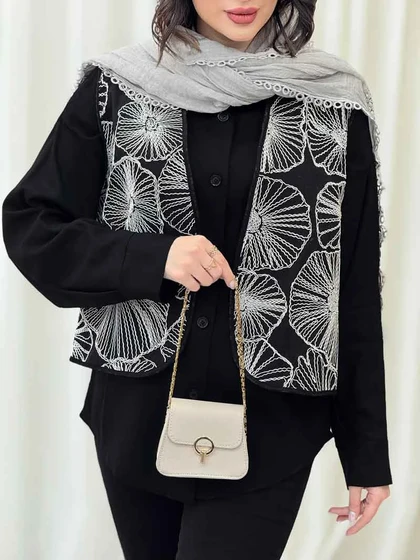 شومیز دو تکه طرح دار