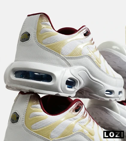کفش کتانی مردانه و زنانه سفید قرمز زرد NIKE AirMax Plus TN Ultra مدل 7001