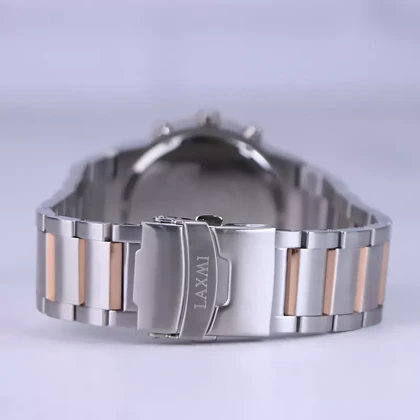 ساعت مچی لاکسمی مردانه فلزی نقره ای رزگلد کرنوگراف G 8125/5