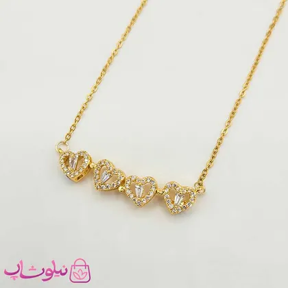 گردنبند دخترانه مگنتی طرح قلب طلایی