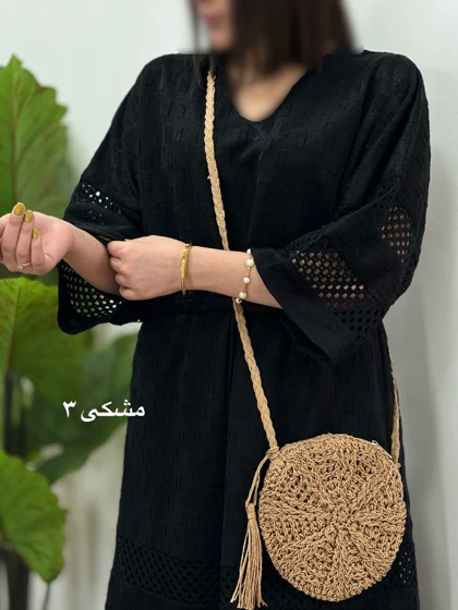 پیراهن گیپور بلند خامه دوزی تولاینز