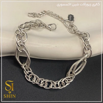 دستبند زنانه استیل دوپیو کد dzd23