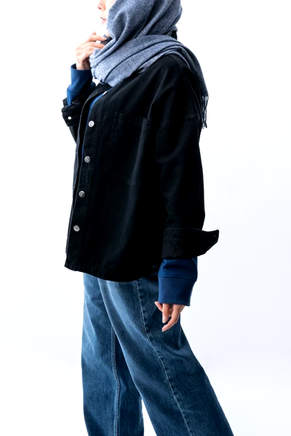 کت اف شولدر جین زنانه