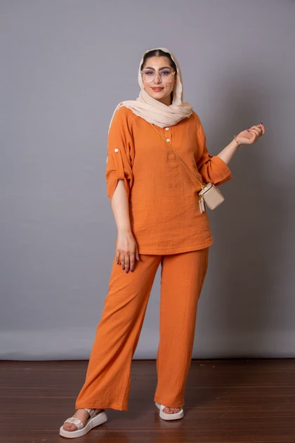 مانتو شلوار لینن پنبه رستا