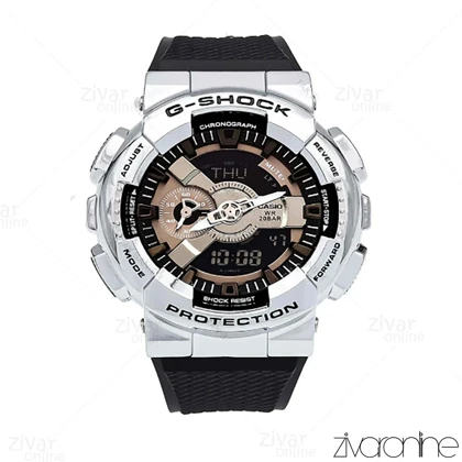 ساعت جی شاک GM110H مردانه سیلور مشکی 106017