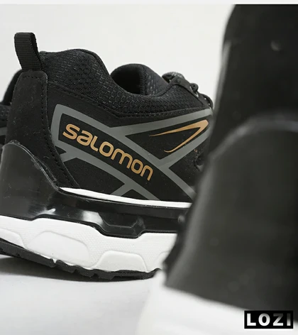کفش کتانی بزرگ پا مشکی طلایی سفید Salomon X ULTRA