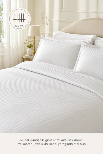سرویس روتختی دو نفره Karaca Home مدل Vessa ساتن - سفید