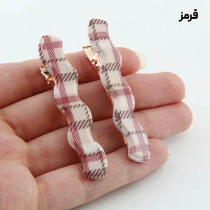 گیره مو دخترانه مدل چهارخونه