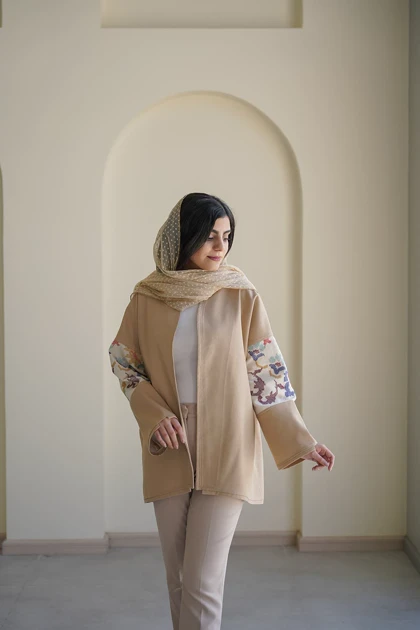 کت لینن زنانه سوزن دوزی هندی مدل هانا